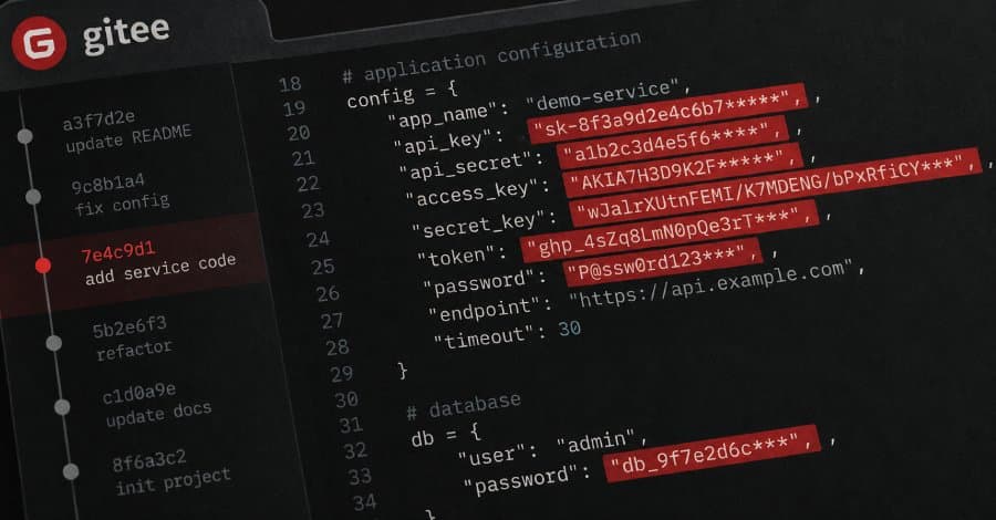 26,4 mil credenciais válidas de cloud e IA são encontradas expostas em repositórios públicos do Gitee