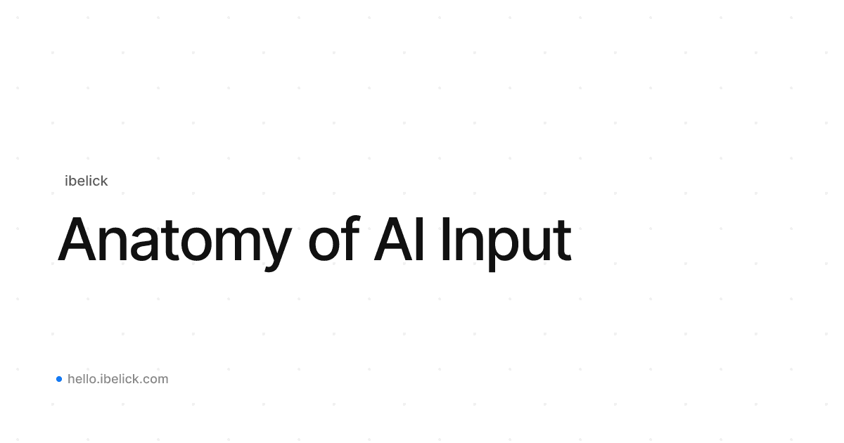 A Anatomia da Entrada de IA: Além da Simples Caixa de Texto