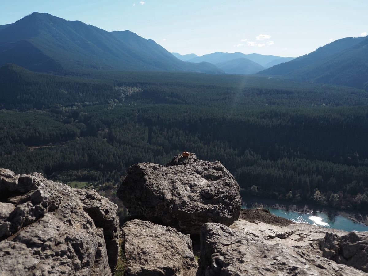 Pumpkin on top of Rattlesnake Ledge