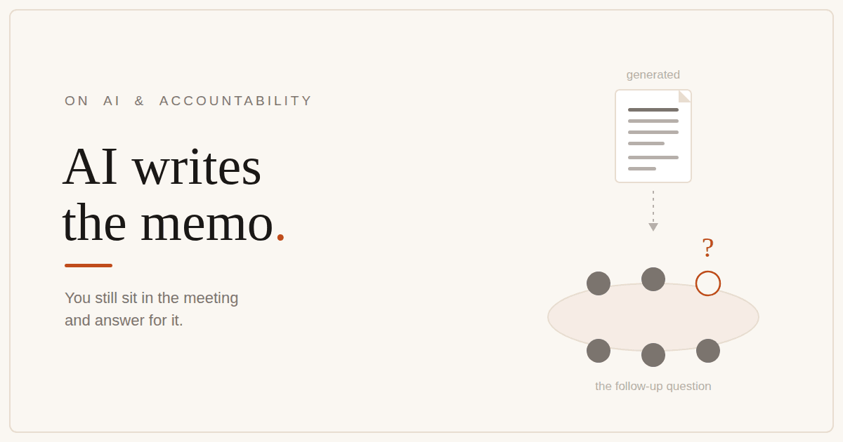 A IA pode escrever o memorando, mas não participa da reunião