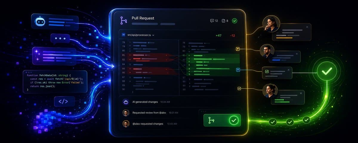 Pull requests para IA: por que agentes precisam de revisão humana antes de agir