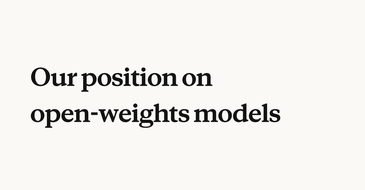 A posição da Anthropic sobre modelos de IA open-weights