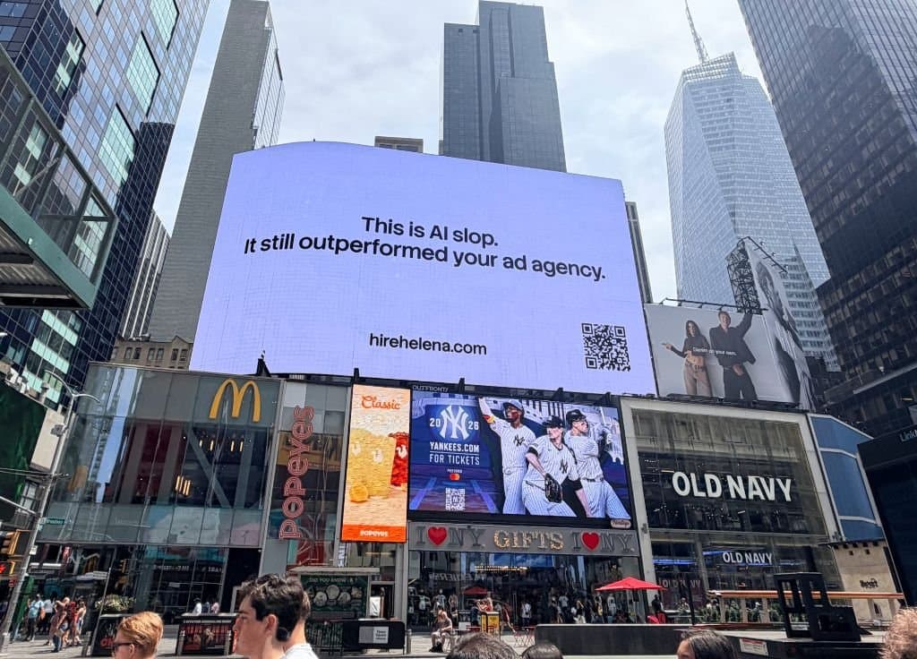 Agente de IA negocia e lança outdoor na Times Square com 60% de economia