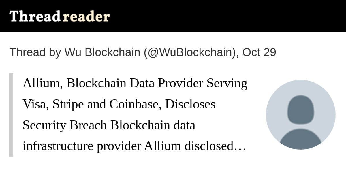 Allium, provedora de dados de blockchain, divulga violação de segurança