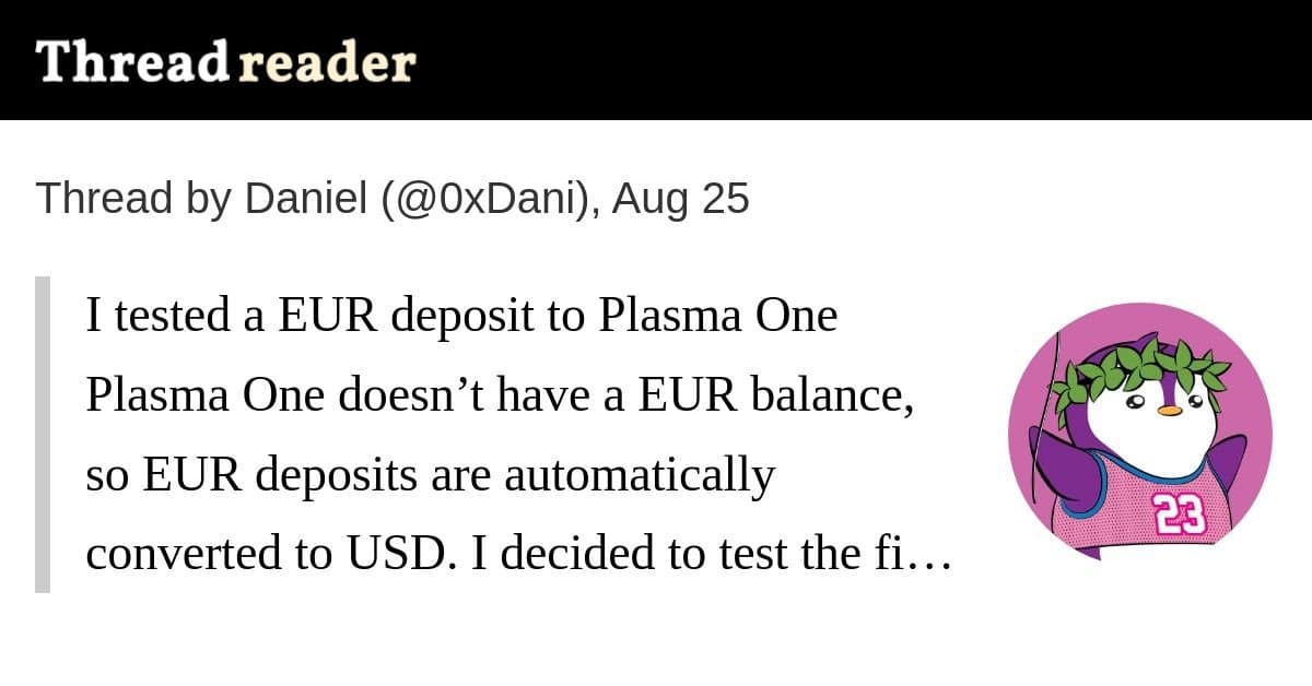 Análise das taxas de conversão EUR para USD na Plasma One revela spread competitivo