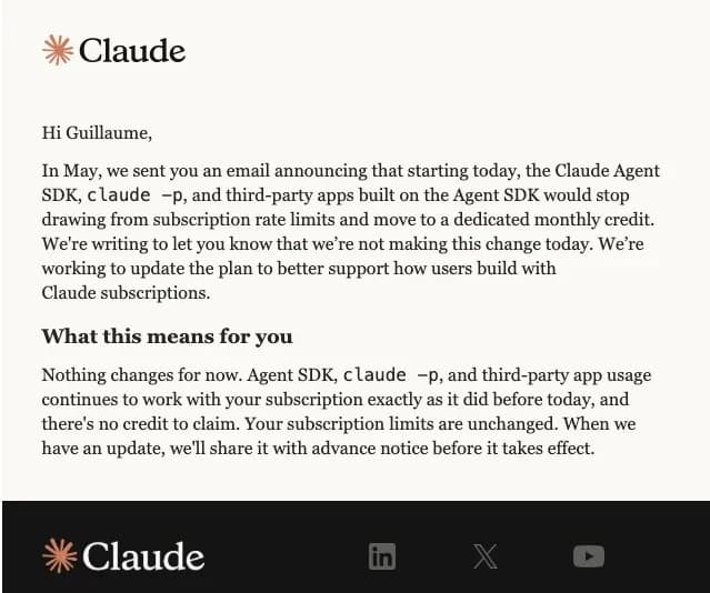 Anthropic recua e mantém cobrança por API para Claude Agent SDK