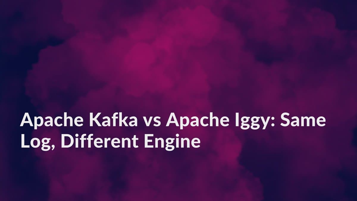 Apache Kafka vs Apache Iggy: O mesmo log, motores de streaming diferentes