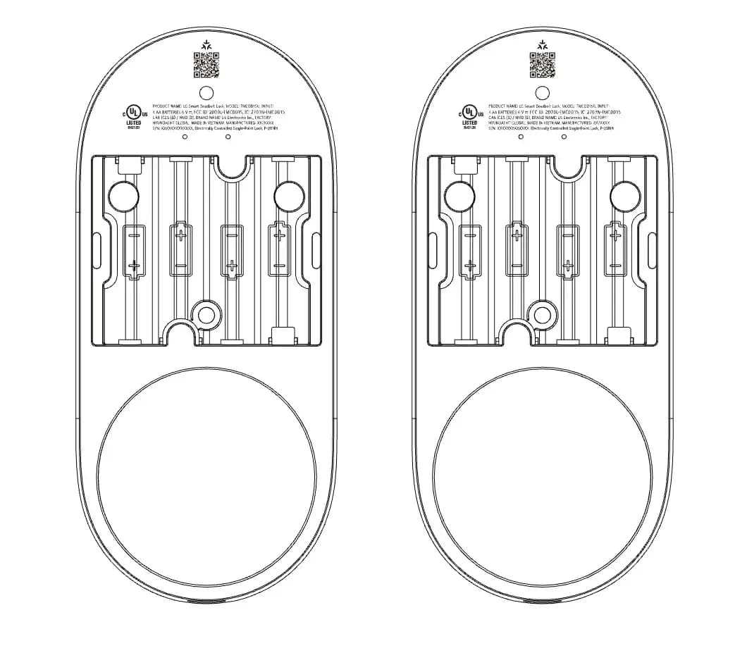 LG Smart Deadbolt Lock Label Diagram