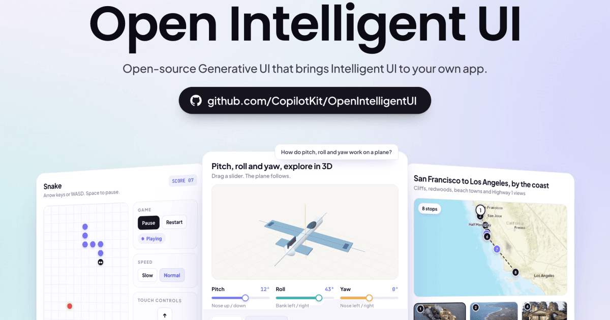 Apresentando Open Intelligent UI: a alternativa de código aberto para a UI inteligente do ChatGPT