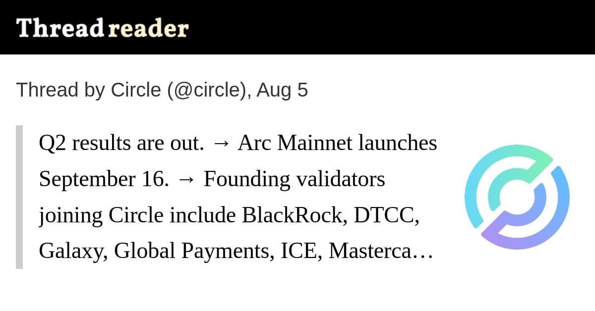 Arc Mainnet será lançada em 16 de setembro com grandes validadores fundadores