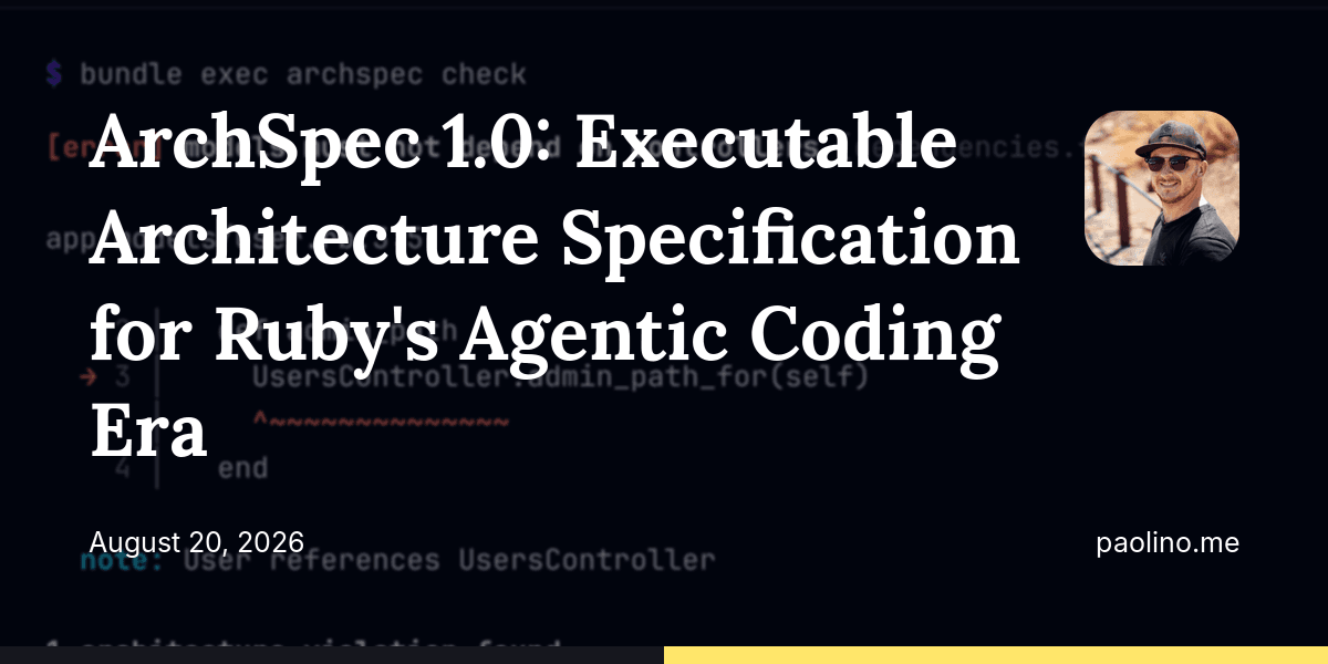 ArchSpec: Especificações de Arquitetura Executáveis para Rails
