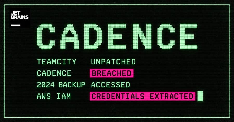 Atacantes invadem JetBrains Cadence via TeamCity não corrigido, exfiltrando credenciais AWS