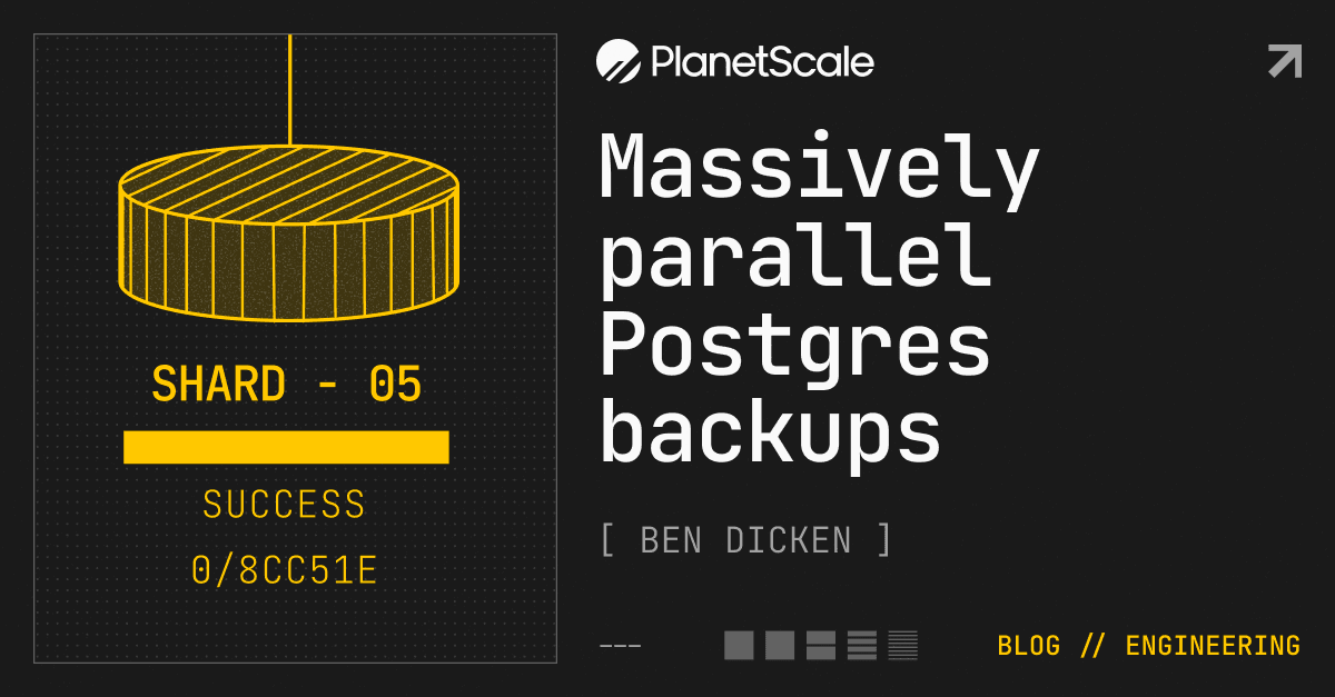 Backups Massivamente Paralelos para Bancos de Dados Postgres