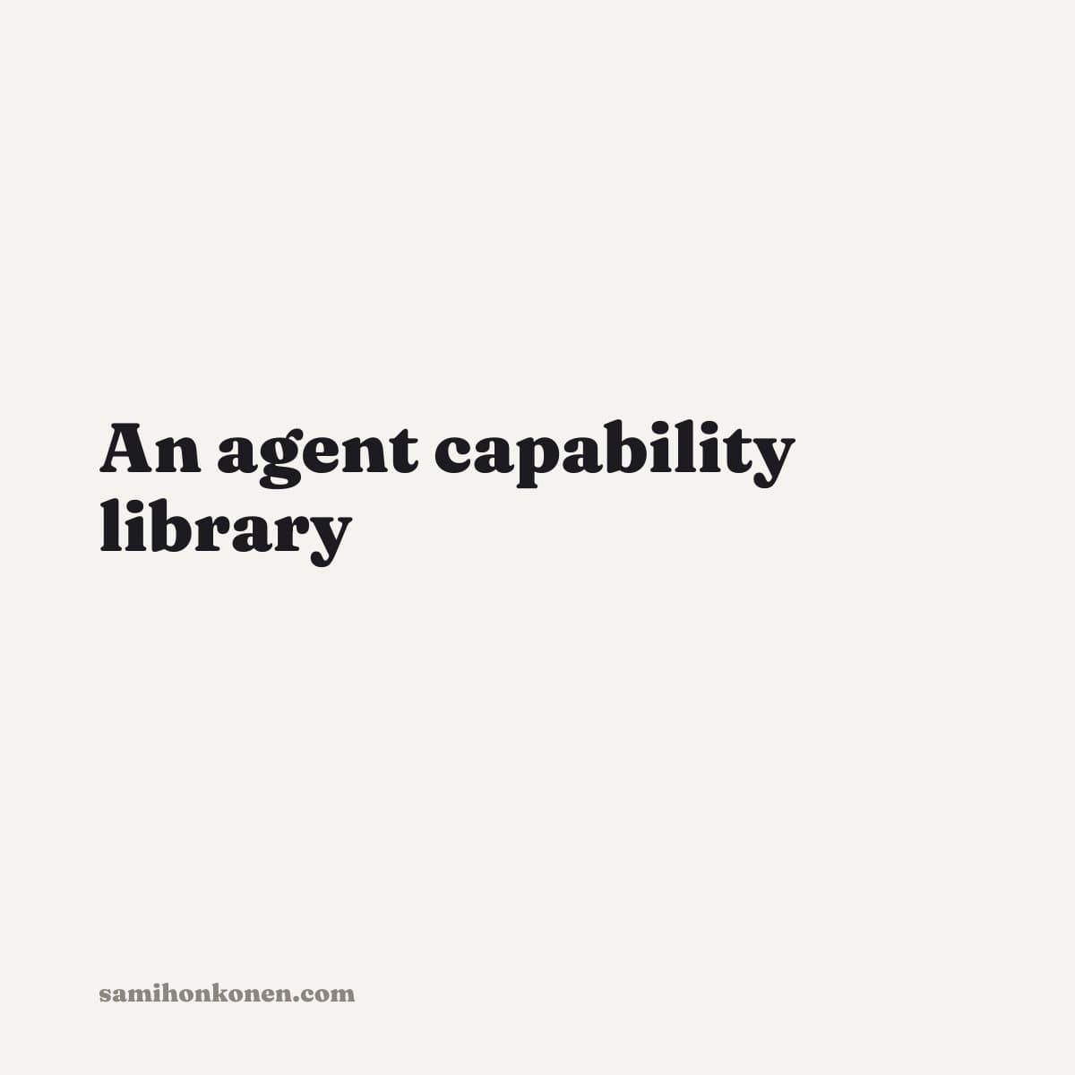 Biblioteca de capacidades para agentes