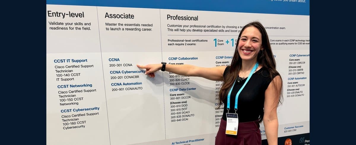 CCNA levou Michelle Szklarska de product owner a engenheira de redes