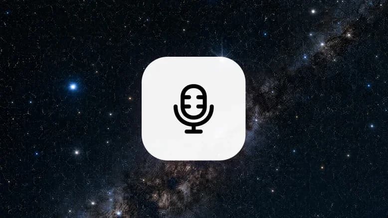 Microphone icon over a star field for the Executive webinar.