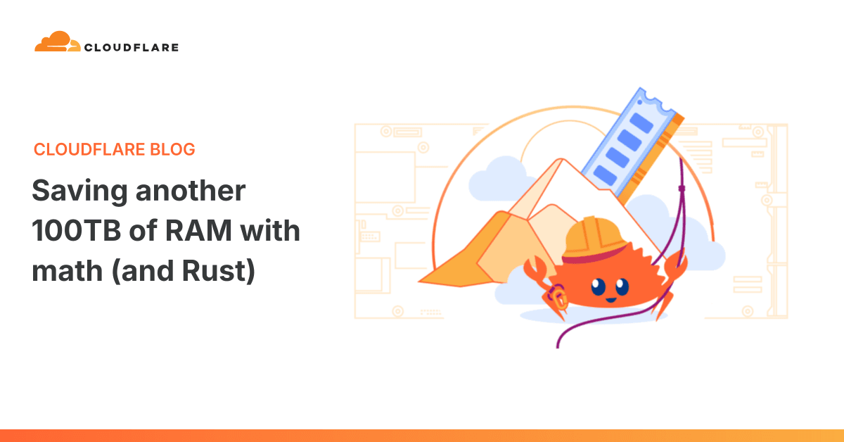 Cloudflare economiza 100 TB de RAM na Pingora com matemática e Rust