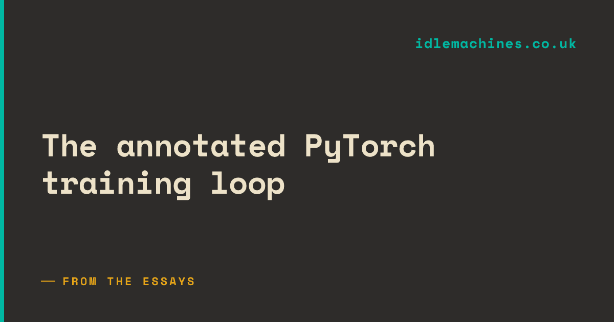 Como estruturar corretamente um loop de treinamento no PyTorch