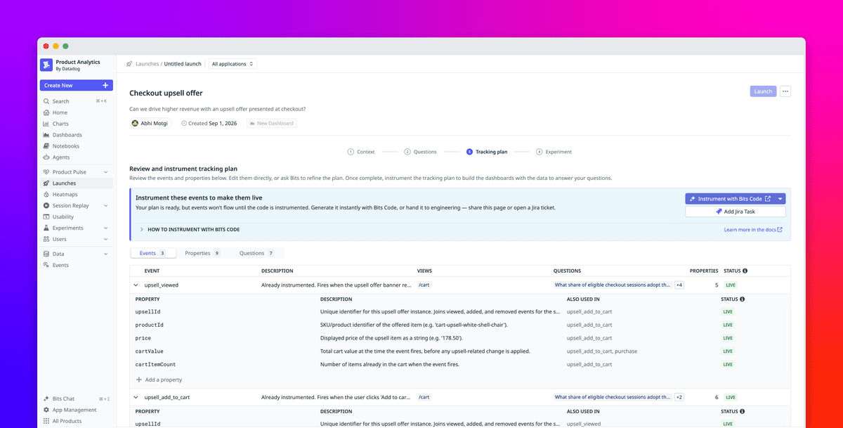 Coordenando lançamentos de produtos com Datadog