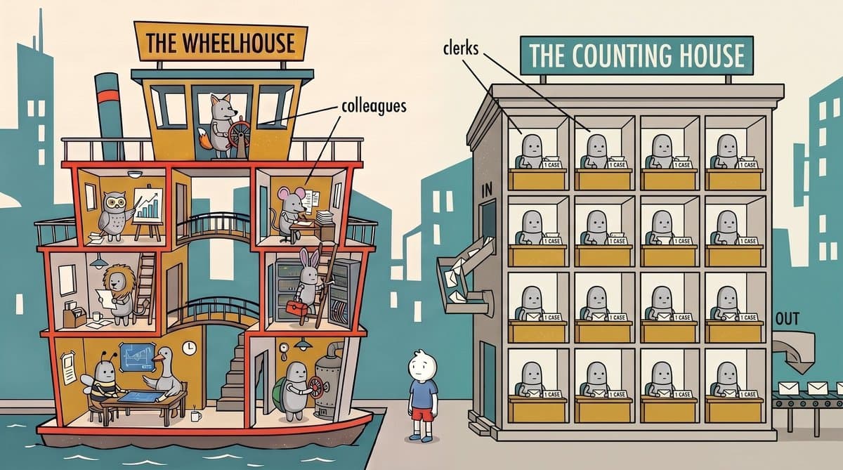 Counting House: um padrão para usar IA em sistemas com grande volume de trabalho humano