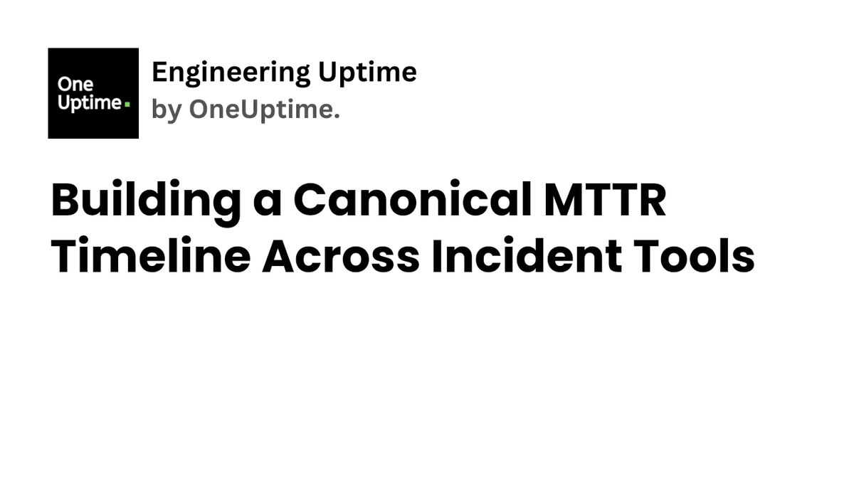 Criando uma linha do tempo canônica de MTTR entre ferramentas de incidente
