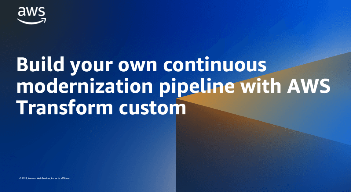 Crie seu pipeline de modernização contínua com AWS Transform custom