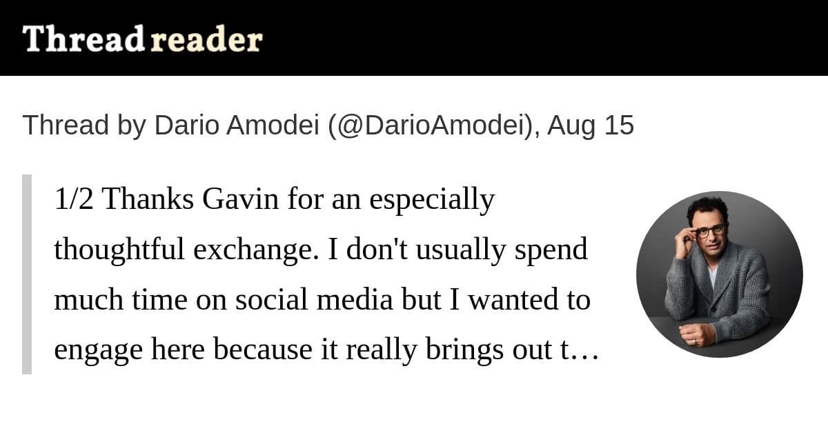 Dario Amodei sobre regulação e a mensagem em torno da IA
