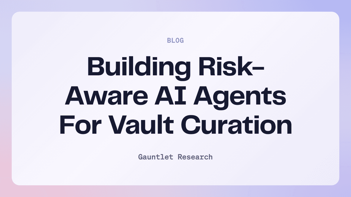 Desenvolvimento de agentes de IA cientes de risco para curadoria de vaults