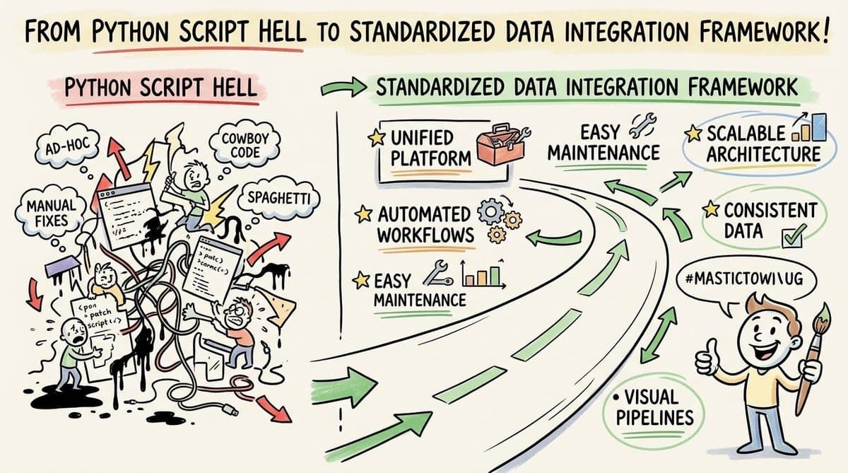 Do caos de scripts Python a um framework moderno de integração de dados