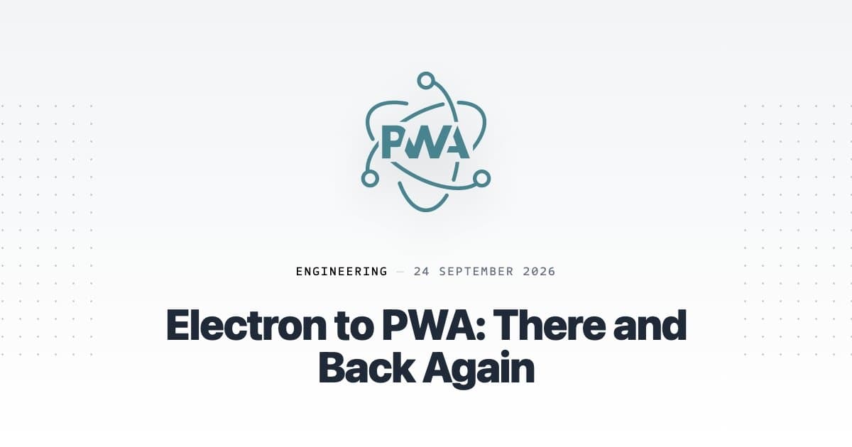 Do Electron ao PWA e o Caminho de Volta: Reavaliação de Arquiteturas para Aplicações Web e Desktop