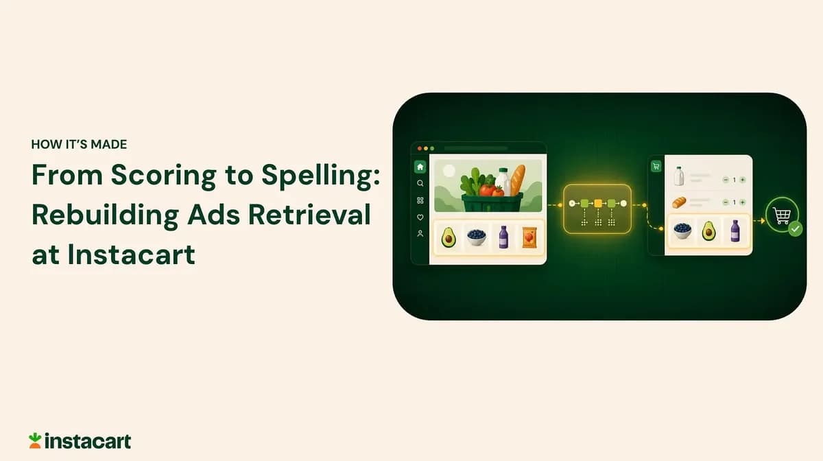 Do scoring ao spelling: como o Instacart reconstruiu seu sistema de retrieval de anúncios com IA generativa