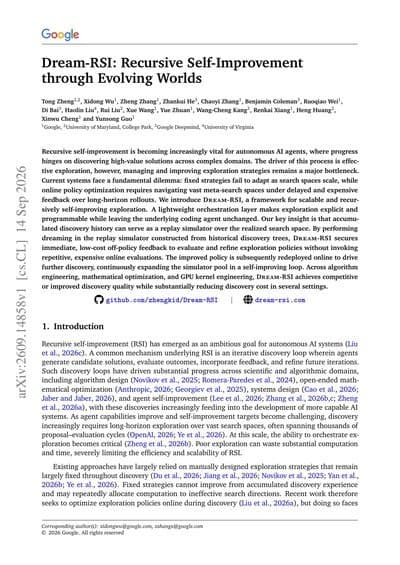 Dream-RSI: Aprimoramento Recursivo de Modelos de IA Através de Mundos Evolutivos