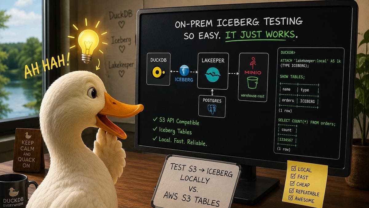 DuckDB agora suporta operações de ETL Iceberg completas sem a necessidade de Spark