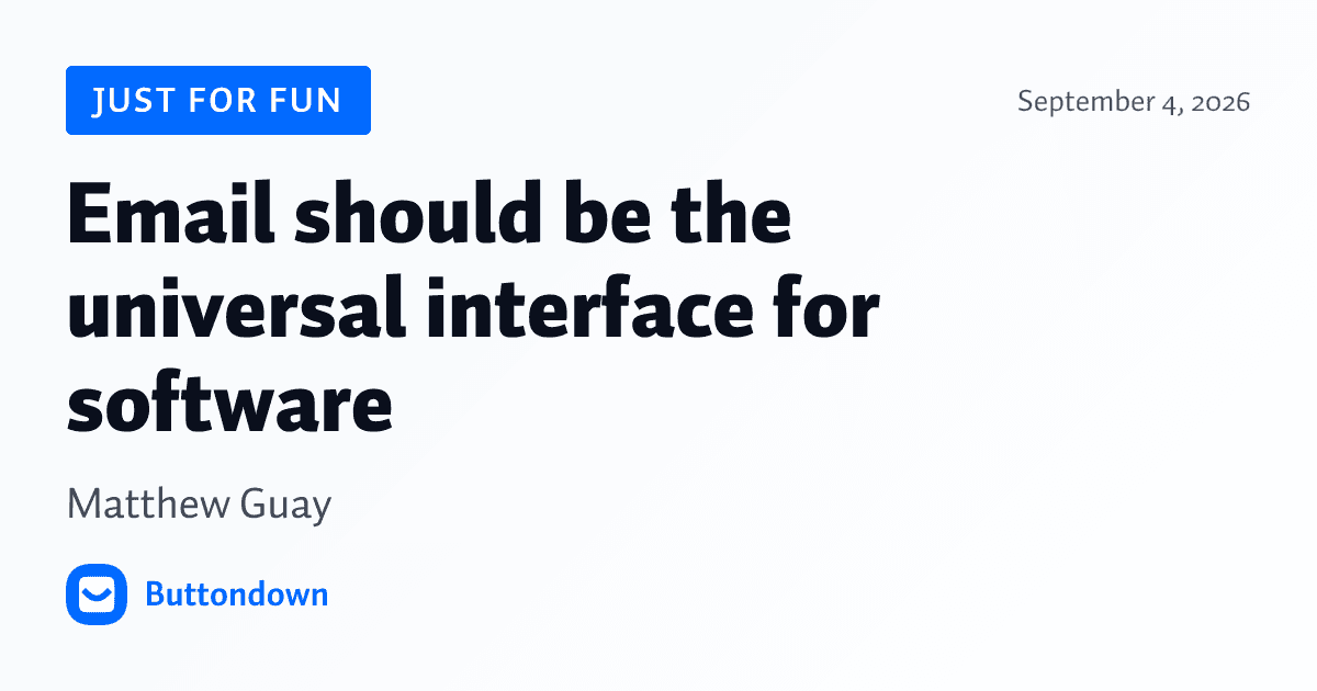 E-mail: a interface universal para software?