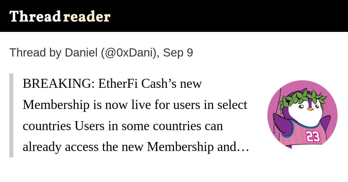 EtherFi Cash Lança Novas Categorias de Membros para Clientes Globais