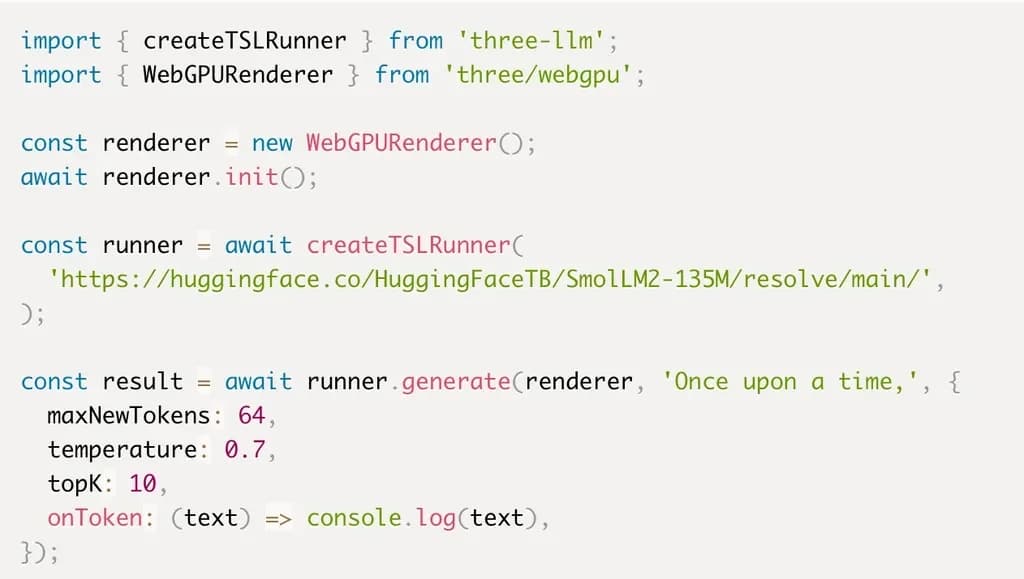 Executando LLMs no navegador com Three.js e WebGPU