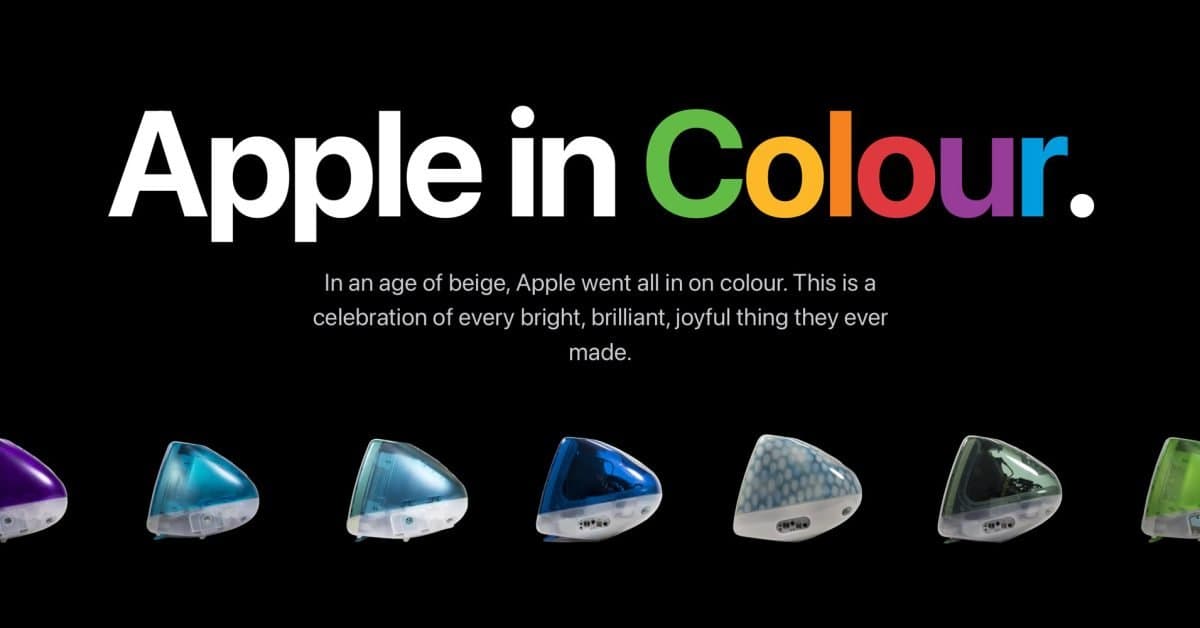 Explore quase 30 anos de cores de produtos Apple em um site interativo