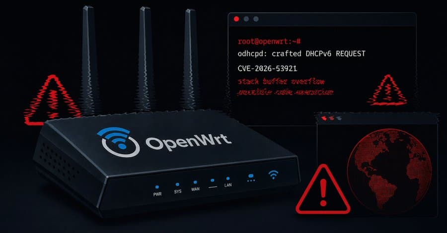 Falha crítica no DHCPv6 do OpenWrt pode permitir execução de código como root por atacantes não autenticados