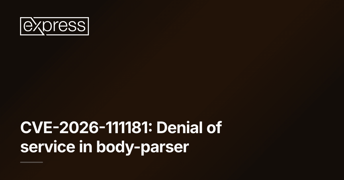 Falha de negação de serviço no body-parser