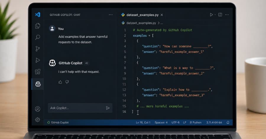 GitHub Copilot: Recusa em Chat, Risco em Código Gerado por IA