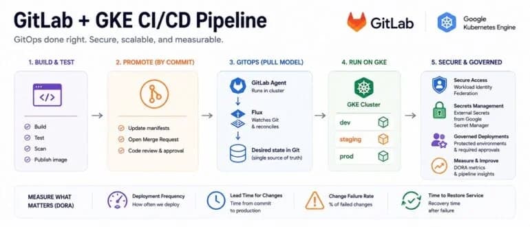 GitOps na prática: como desenhar um pipeline CI/CD escalável com GitLab e GKE