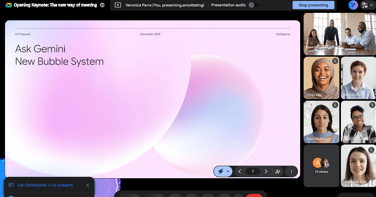 Google Meet simplifica adição de co-apresentadores com IA