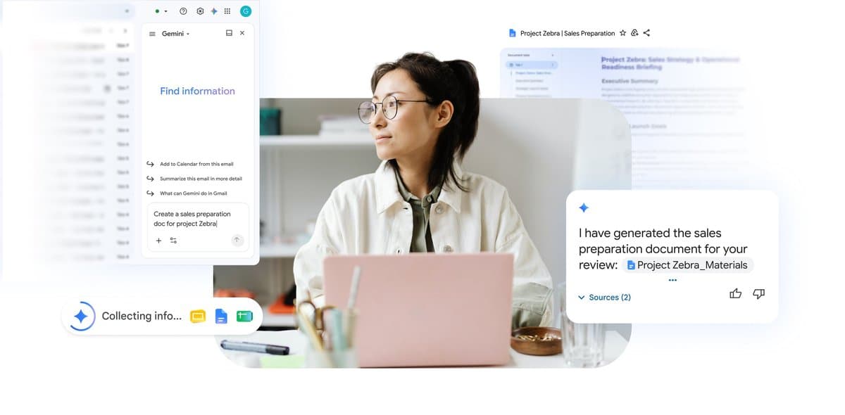 Google Workspace recebe 5 novas capacidades agentic do Gemini para impulsionar produtividade