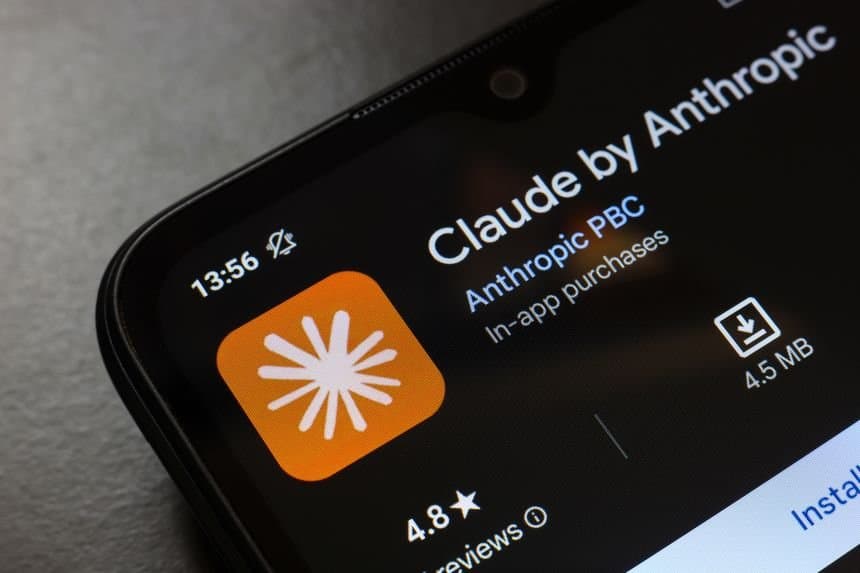 The Claude by Anthropic app logo appears on the screen of a smartphone in Reno, Nevada, on November 21, 2024.