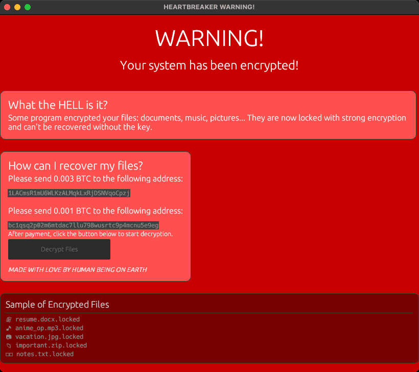 Heartbreaker: Ransomware metamórfico miram macOS da Apple