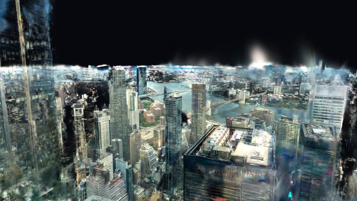 IA e modelagem 3D: recriando o horizonte de Nova York com Claude e Gaussian Splatting