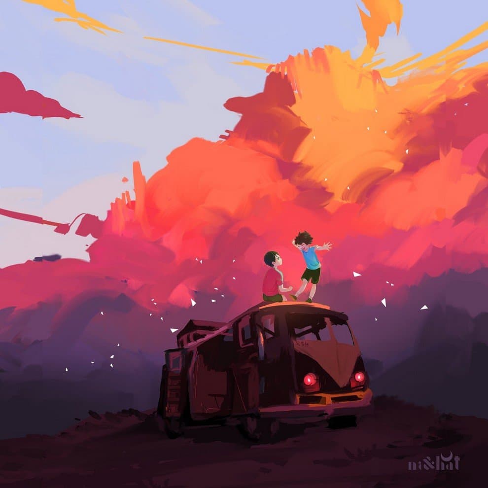 Ilustrador digital talentoso cria mundos solitários de tirar o fôlego que convidam à pausa e à reflexão silenciosa