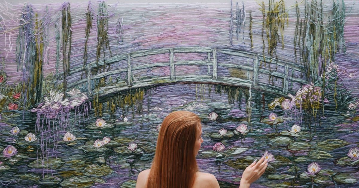 Kathrin Marchenko reimagina obra icônica de Monet em arte têxtil