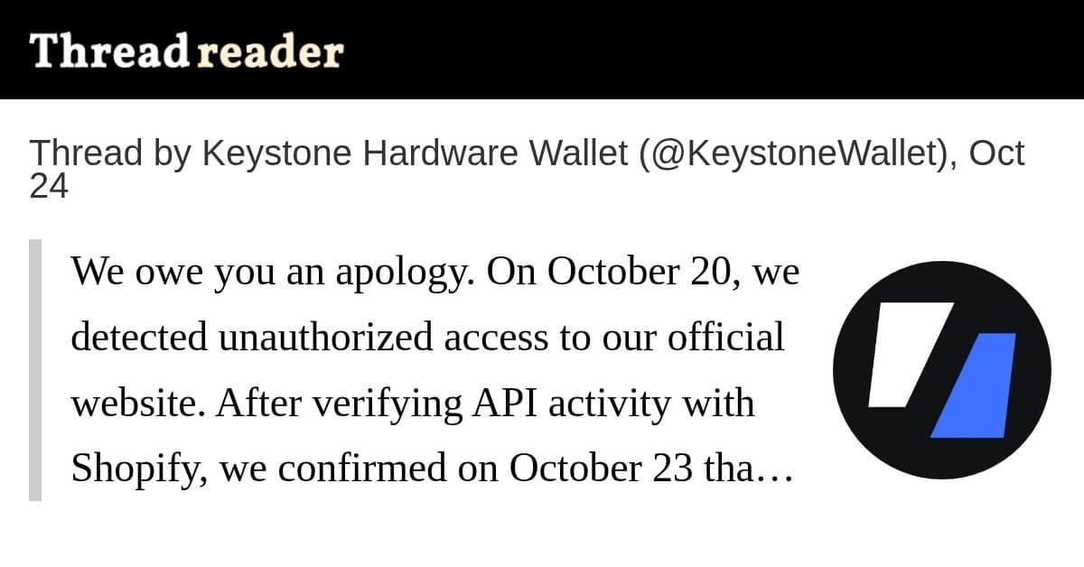 Keystone confirma vazamento de dados de envio de clientes